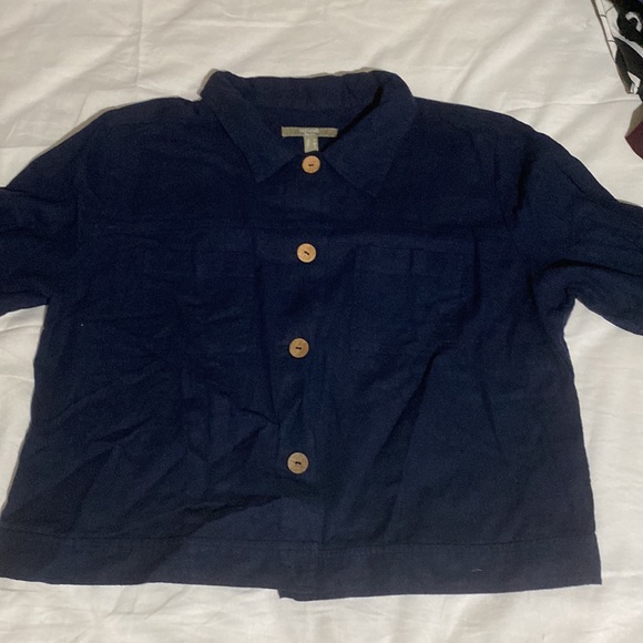 Denim & Co. Naturals Linen Blend Patch Pocket Jacket - Picture 2 of 8